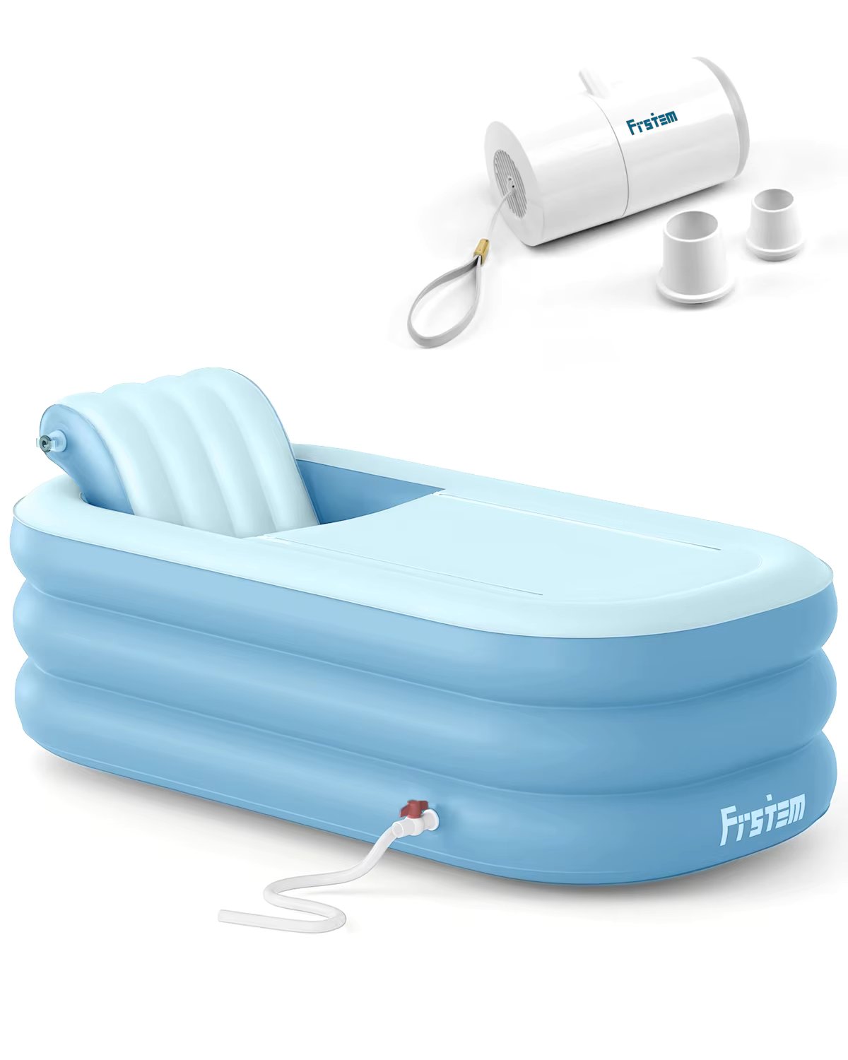 Inflatable Bath Tub for Adults, Portable Foldable with Wireless Electric Air Pump, 64" Collapsible Ice Bath Tub for Athletes