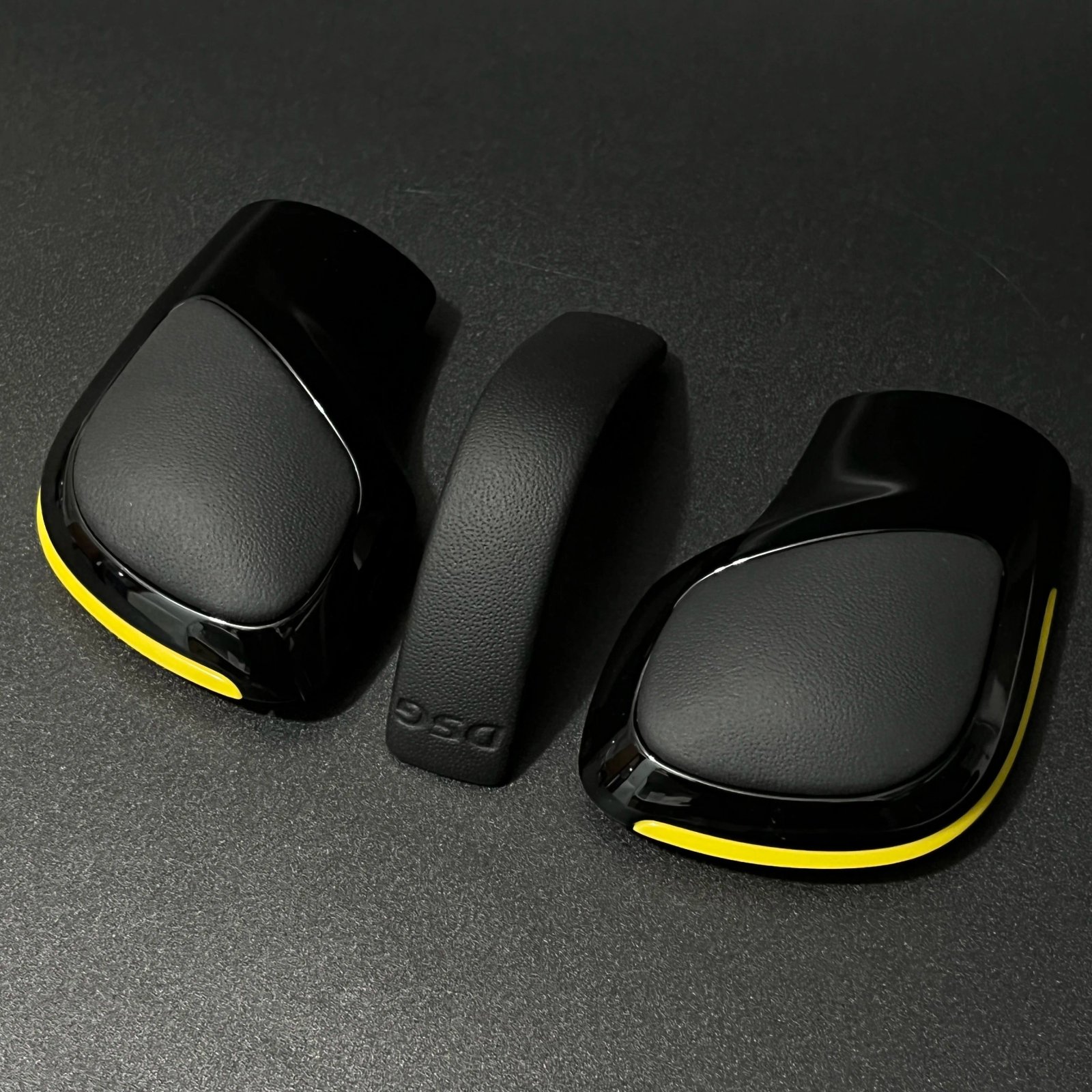 3PCS Yellow Leather
