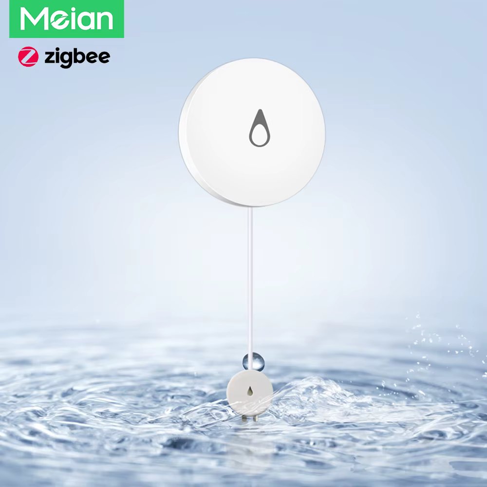 Meian ZigBee Water Leakage Detector, Remote Monitor, Water Overflow Sensor, Tuya Water Sensor, Smart Home Security Protection