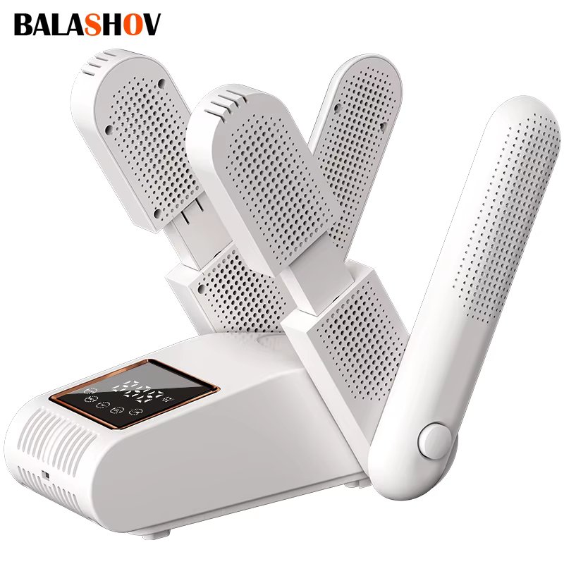 Shoe Dryer Portable Electric Shoe and Boot Dryer 180° Folding Design Smart Display for Shoes Gloves Hats Socks Ski Boots