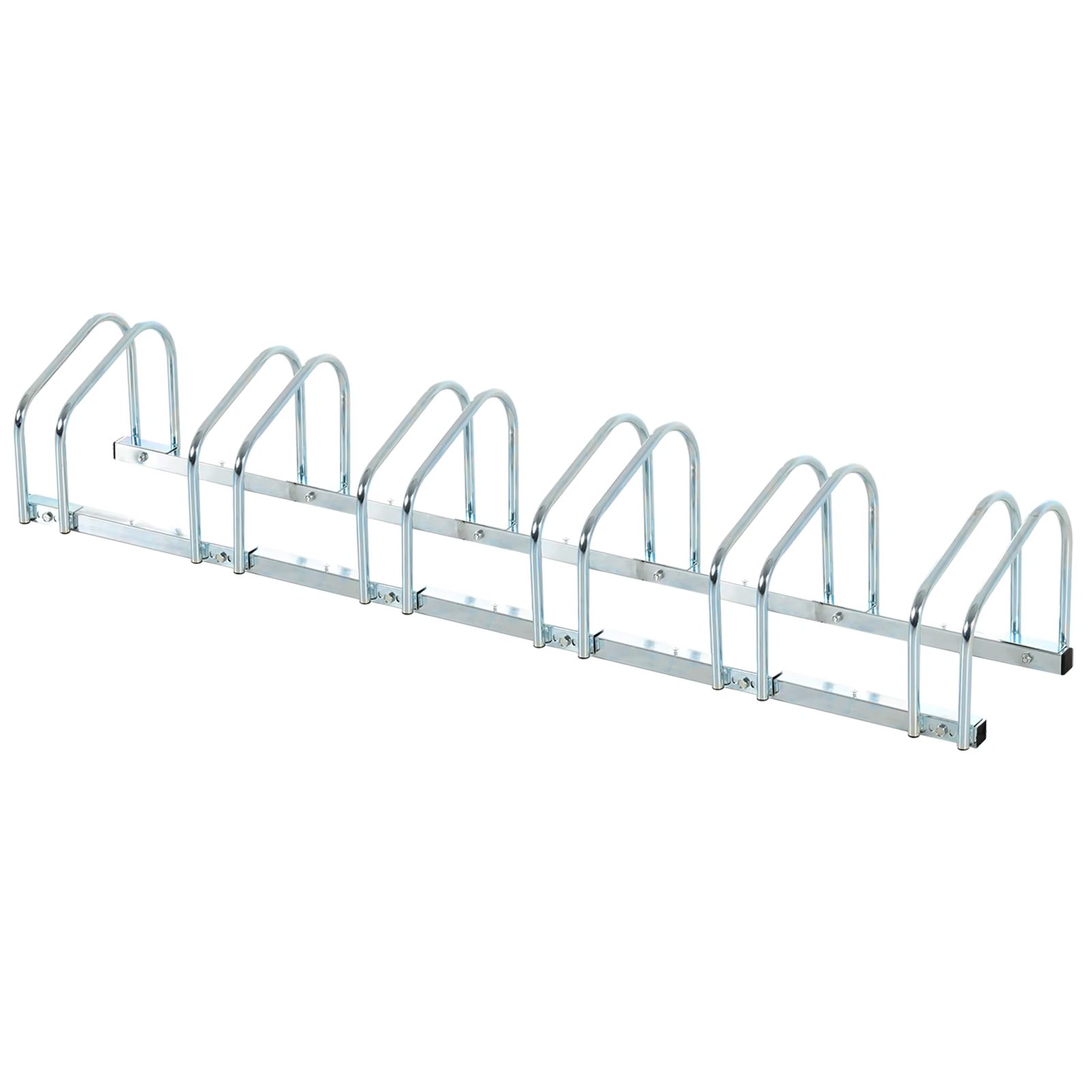 HOMCOM 6 Bicycle Parking Steel Bicycle Parking Stand on the Floor or Wall Parking for Indoor and Outdoor 179x33x27 cm
