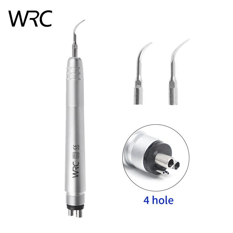 Dental Ultrasonic Air Scaler With 3 Tips Teeth Cleaning 2/4 Holes Handpiece Dental Teeth Whitening Cleaner Dentist Lab Clinic