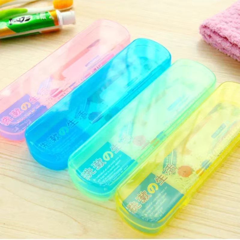 Travel Portable Toothbrush Box Candy Color Bathroom Toothpaste Holder Storage Case Box Organizer Travel Toiletries Storage Boxs