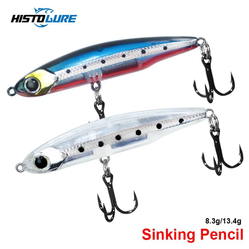 HISTOLURE 8.3g 13.4g  Sinking Pencil Fishing Lure Minnow Freshwater Creek Wobbler Artificial Hard Plastic Trout Bait T