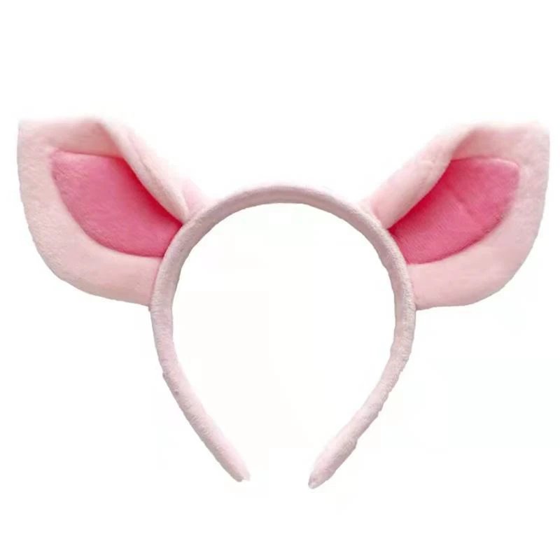 Cute Animals Pink Pig Ears Durable Hair Hoop Women Headband Makeup for Head Band for Xmas Halloween Cosplay Hair Accesso