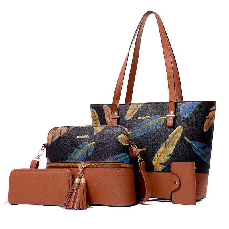 New Fashionable Floral Casual Tote Bag Set for Women