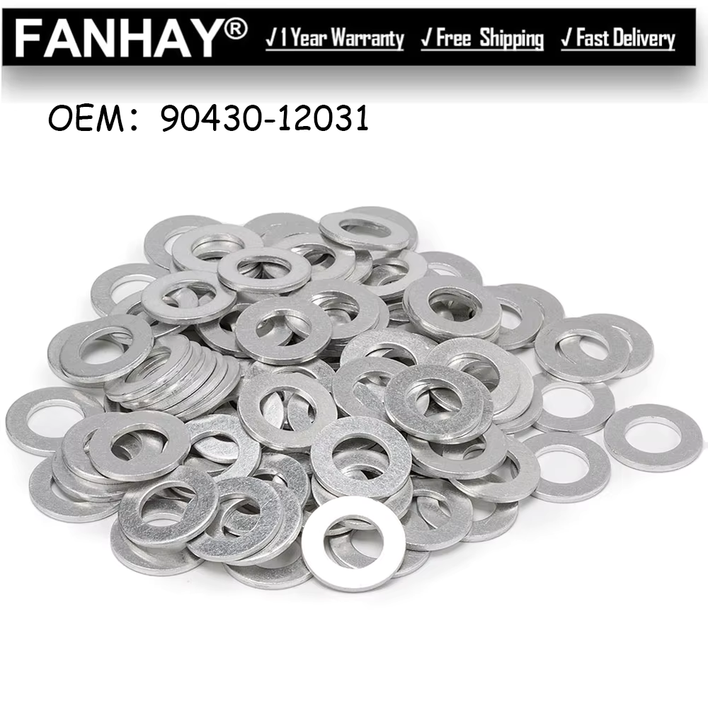 10/20/50/100PCS 90430-12031 Aluminum Oil Drain Plug Gaskets Crush Washer Seals For Toyota Camry Corolla For Lexus For Scion