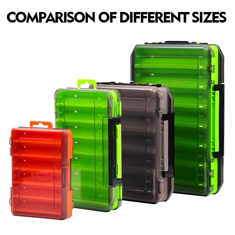 Double-Sided Waterproof Fishing Tackle Box, Fish Hook Fishing Lure Bait Storage Case, Mini Portable Fishing Gear Accessories Box