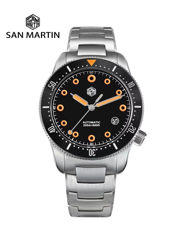 San Martin Original Design New Men Diver Watch 39.5mm YN55 Automatic Mechanical Watches Sapphire Waterproof 200M Luminous SN0142
