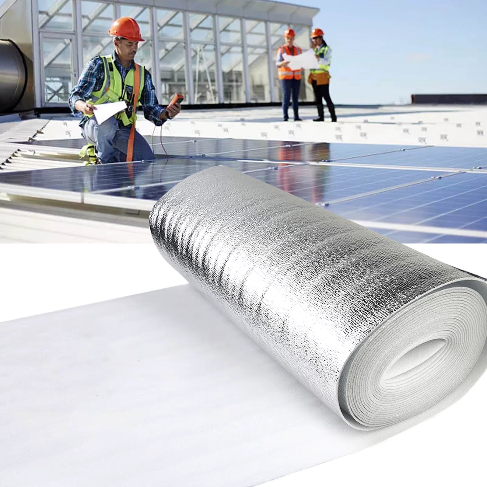 1 Roll  Radiator Reflectives Film Wall Thermal Insulation Reflectives Film Aluminum Foils Thermal Insulation Films