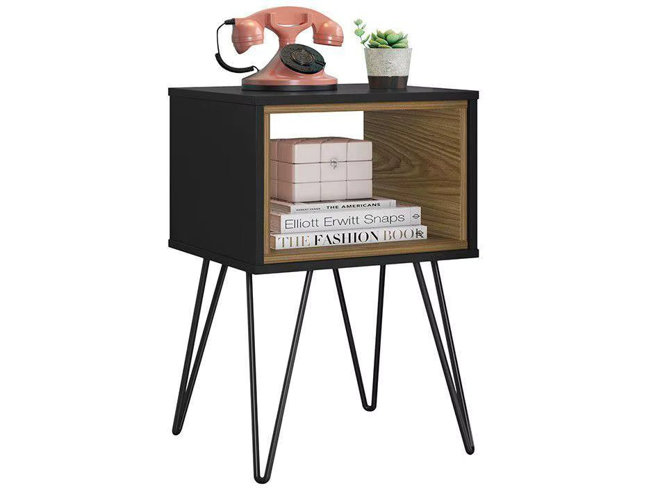 Dallas Olivar Furniture Retro Metal Wooden Side Table