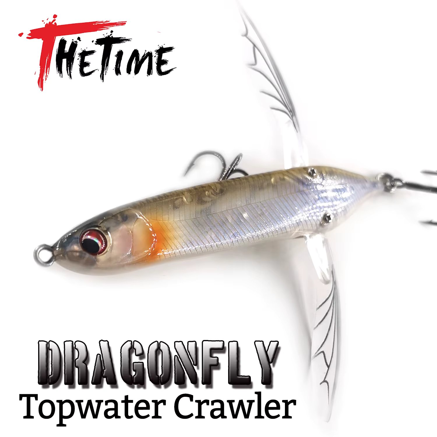 2023 New Dragonfly Topwater Crawler Bait 80mm 6.5g Artificial Superficial Buzzbait Popper Pencil Stickbait Lure  For Bass Fish