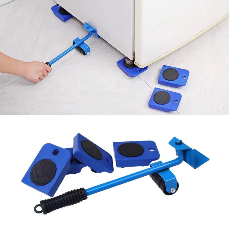 Furniture Mover Tool Set Heavy Stuffs Moving Roller with Bar Furniture Mover Lifter with Wheel Professional Moving Tool