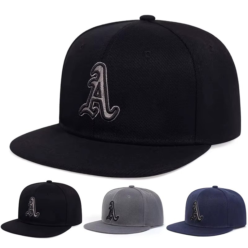 1piece Unisex Gothic Letter A Embroidery Hip-hop Hats Outdoor Adjustable Casual Baseball Caps Sunscreen Hat