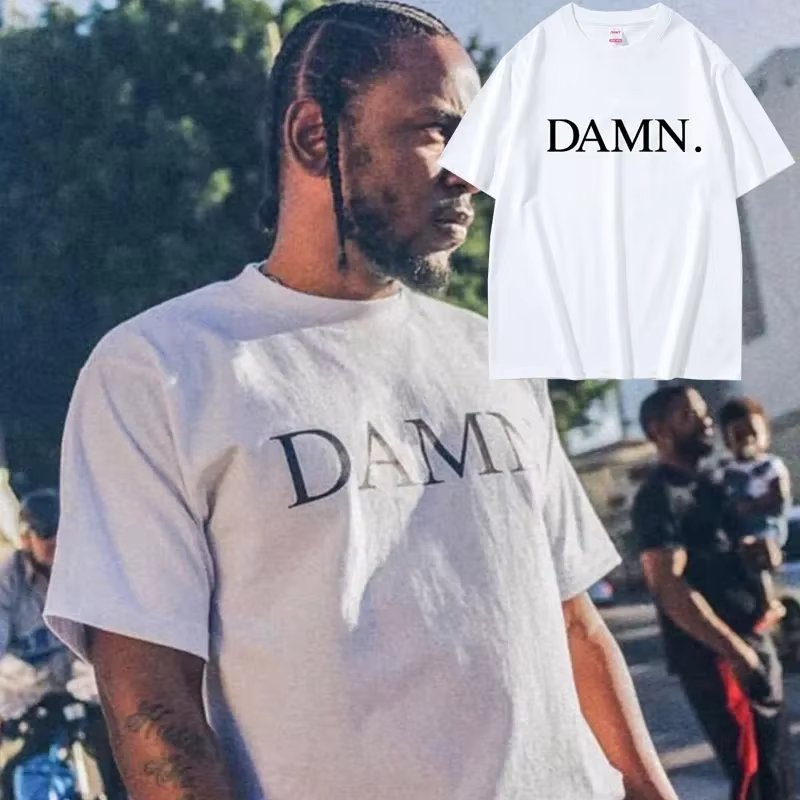 Rapper Kendrick Lamar DAMN Same Graphics T Shirt Summer Men Women Fashion Hip Hop Oversized T-Shirts Men's Vintage Cotton Tshirt