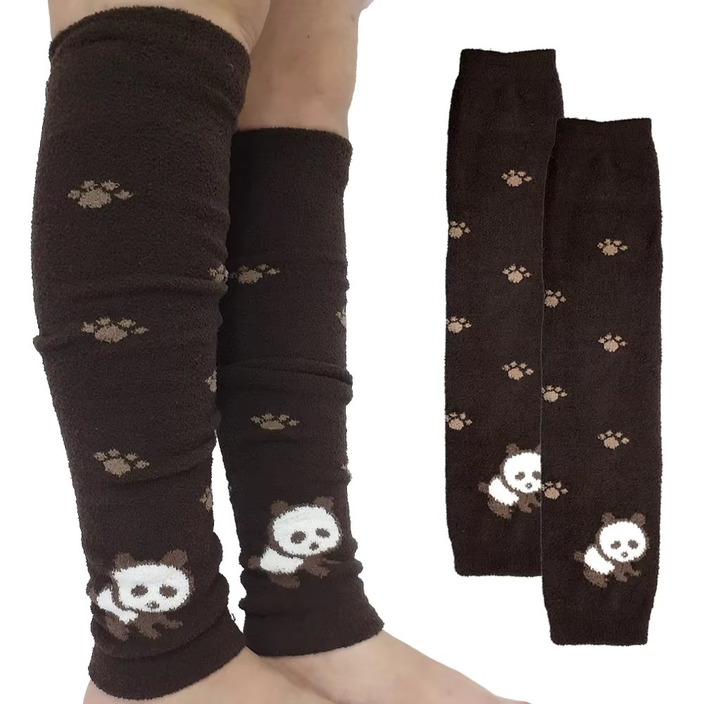 Bevelli Hills Polo Club Unisex Warm Tactel Panda Sleep Socks, 2 Pairs