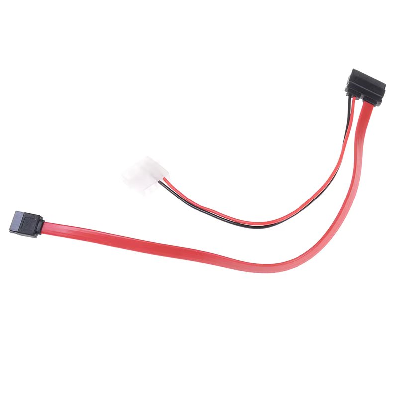 1pc Slimline SATA Power Cables To Molex Slim SATA 13 Pin(7P+6P) To 7pin + Power Cable For SATA Slimline Port 50cm