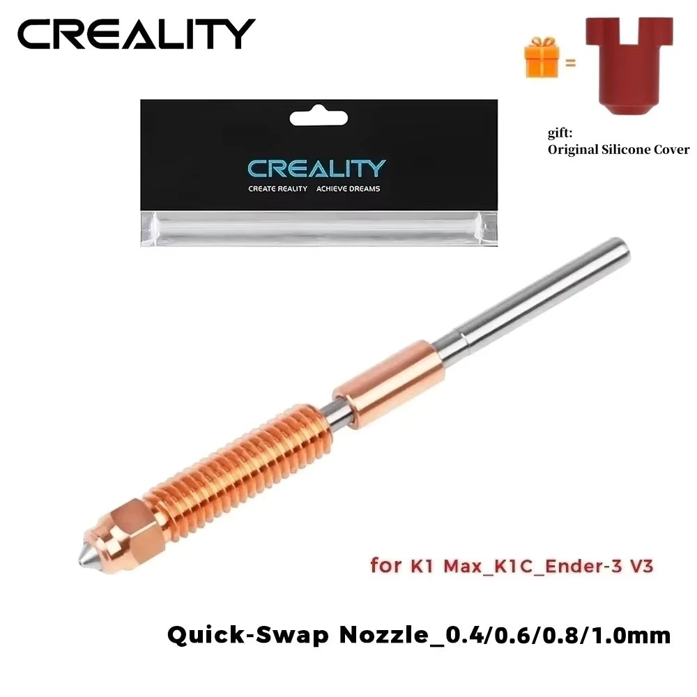 Creality Quick-Swap Nozzle 0.4mm/0.6mm/0.8mm 1pcs for K1 Max K1C Ender-3 V3 Hardened Steel Nozzle Upgraded High-Speed Printing