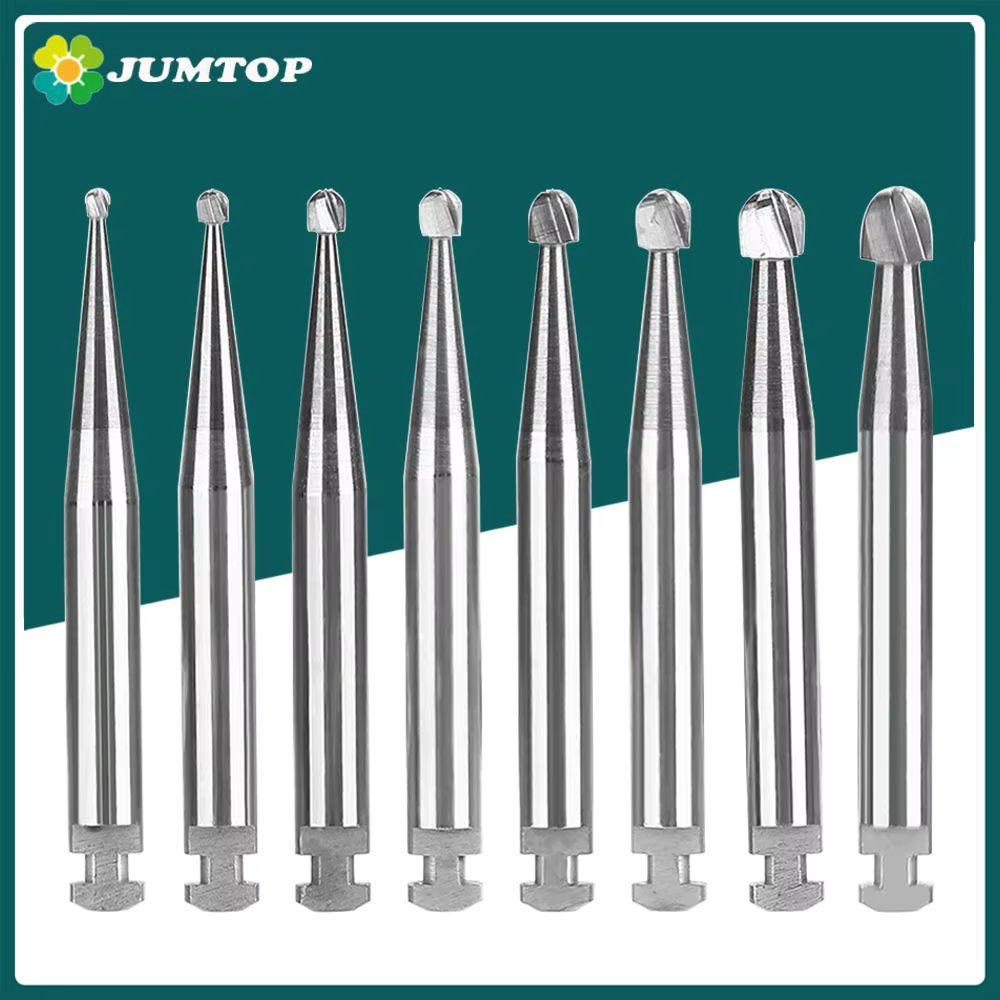 5PCS/Box Dental Tungsten Carbide Burs Low Speed Round RA Series For Dental Lab or Clinic Shank Dia.=2.35mm Length=22.5m