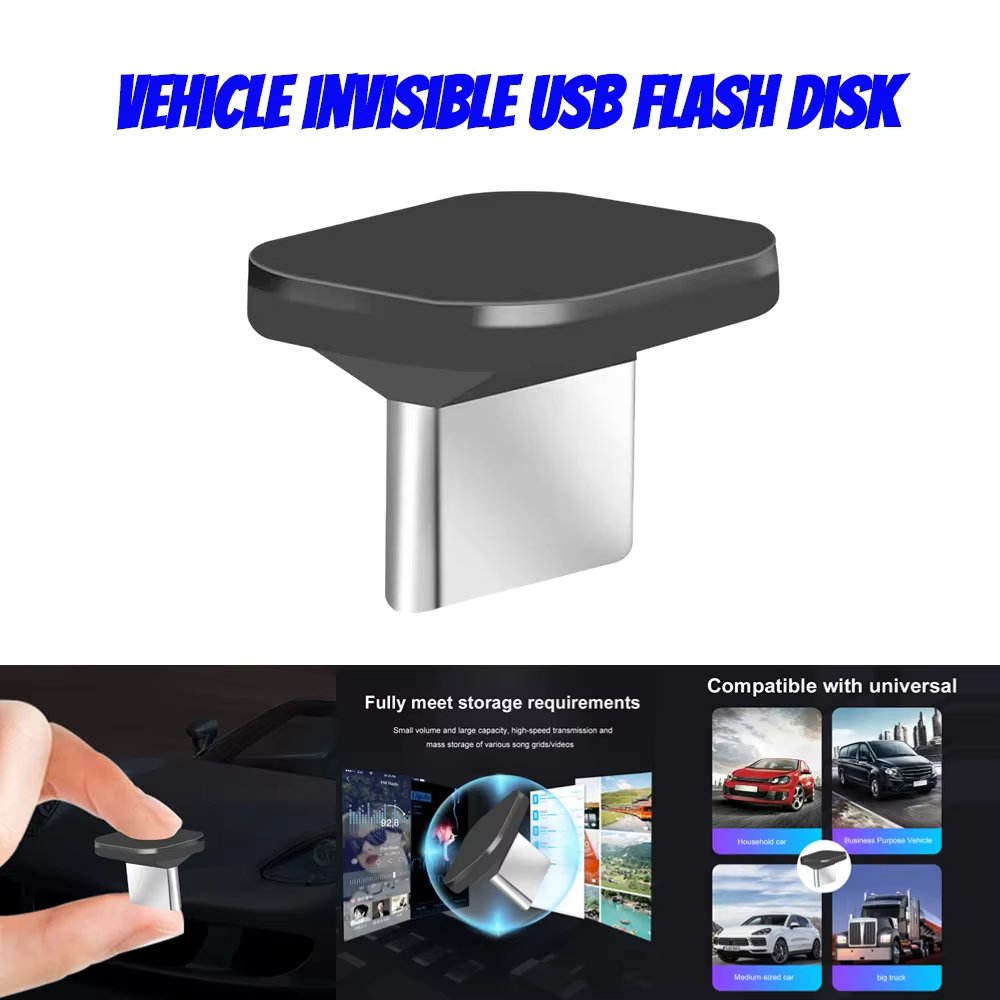 Mini Car USB Flash Drive 16GB/32GB/64GB Type C USB2.0 Stable Fast Transmission Short Car USB Flash Drive Built-in Music