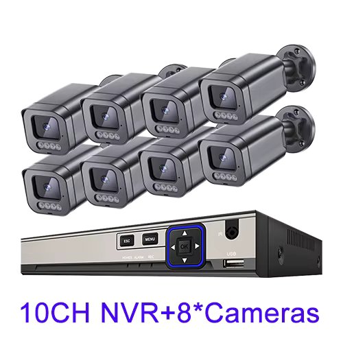10CH NVR x8 Cameras