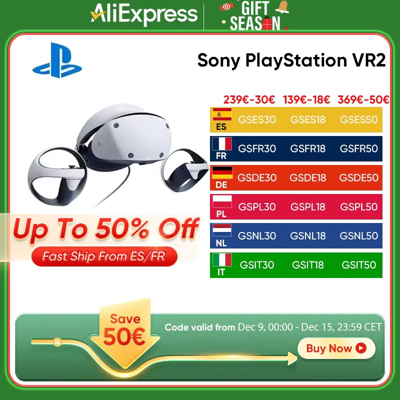 Sony PlayStation VR2 Virtual Reality PS VR2 Headset 3D VR Glasses OLED Sony PS5 PS VR Console Communicate with PS5 Playstation