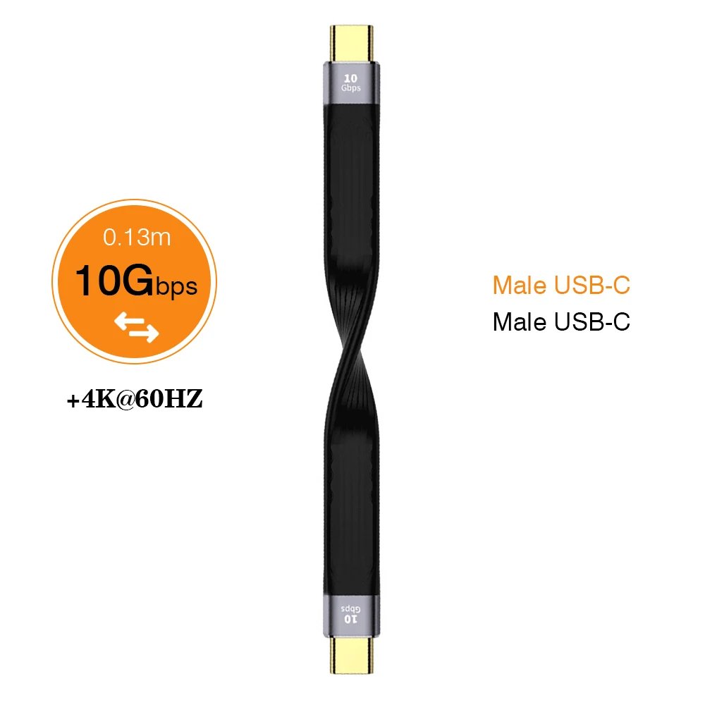 USB 3.1 10Gbps Cable USB-A to USB Type-C Data Transfer 4 Cable USB3.2 20G 4K for SSD Hard Disk 60W QC4.0 PD Fast Charging Cable