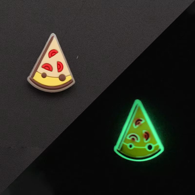 1 PCS New Luminous Shoe Charms Set for Clog Sandals Decoration DIY Shoes Charm Pins for Men Women Kids Letters Rainbow Food
