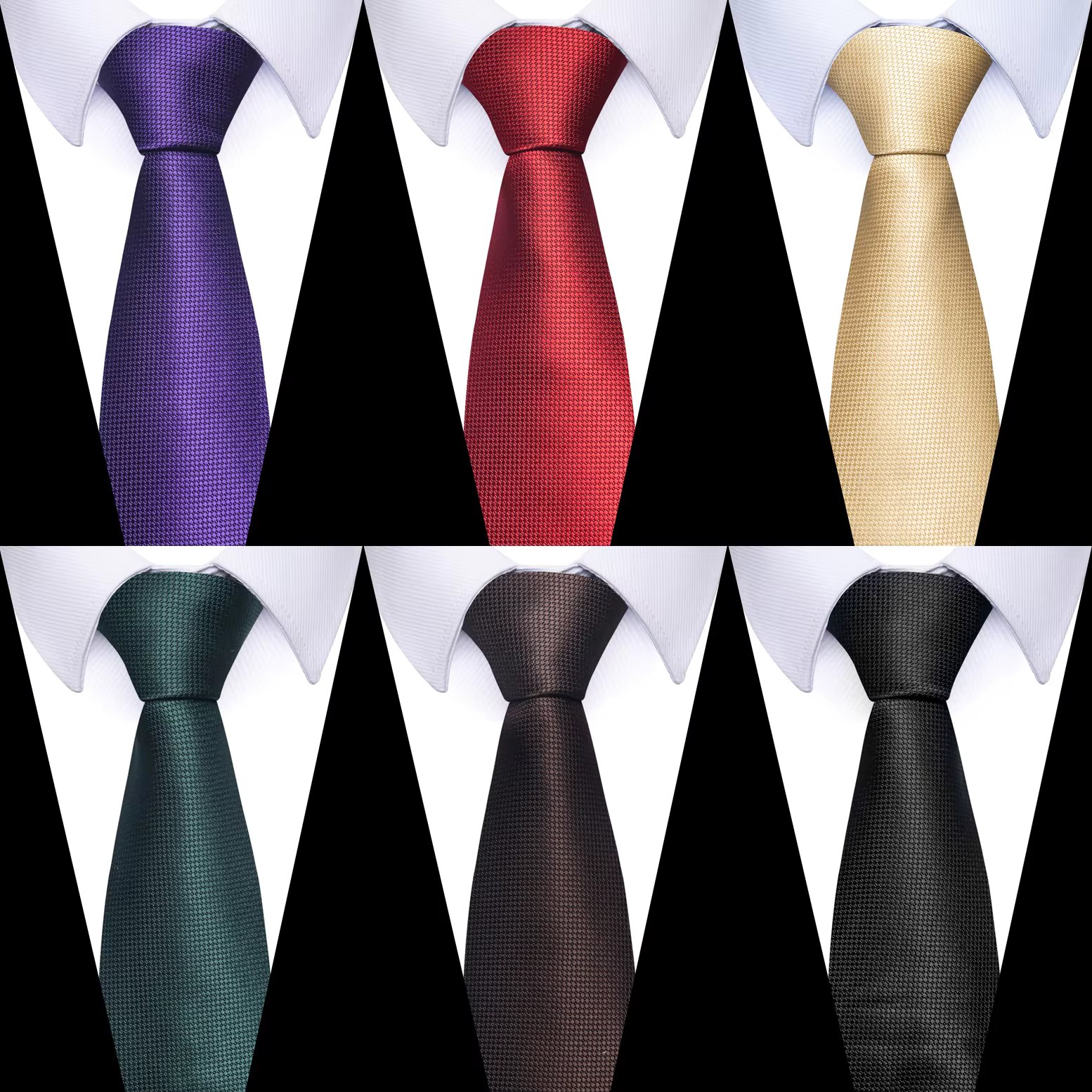 Wholesale Classic Necktie 8 cm Silk Tie Solid Color Gravatas Suit Accessories Fit Wedding Holiday Party