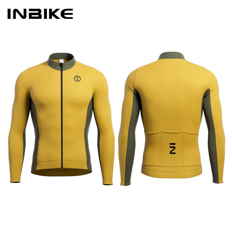 INIBKE Winter Men's Cycling Long Sleeve Jersey Thermal Bicycle Top Mountain Biking Riding Jersey Man Outdoor Sportswear Clothes