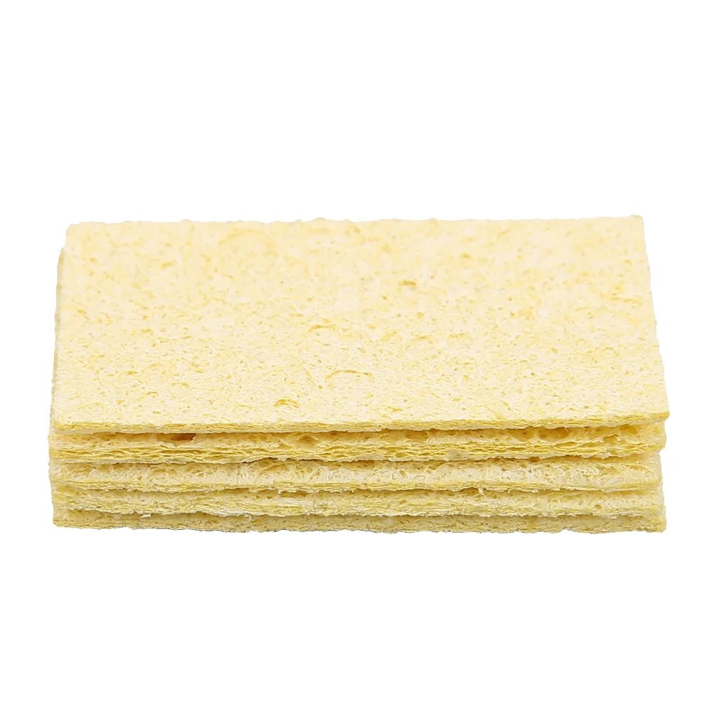 10Pcs Yellow Cleaning Sponge Cleaner for Enduring Electric Welding Soldering Iron