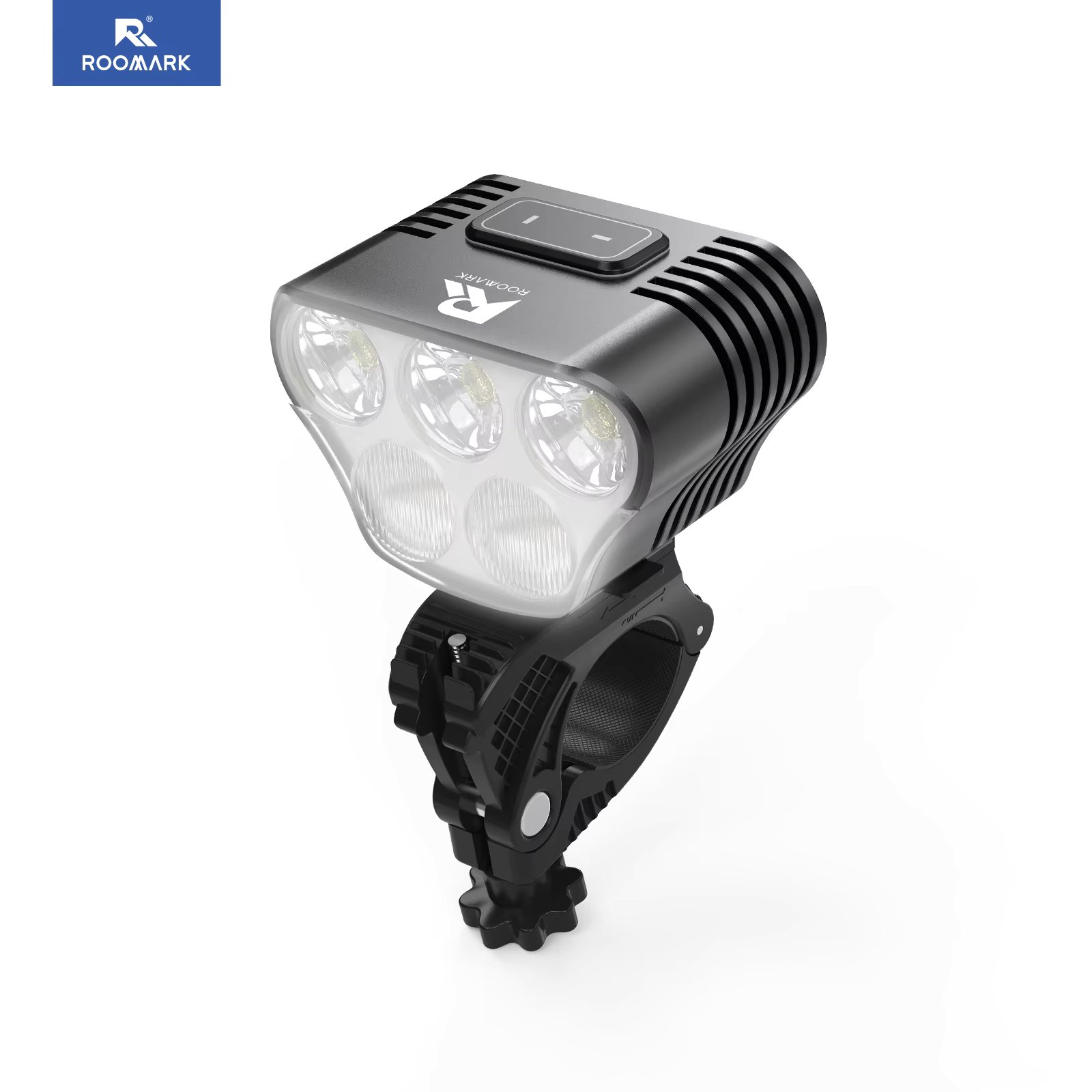 Roomark Bike Headlight 20000 mAh Waterproof Bicycle light w/ 360º visibility Head Lamp USB Rechargeable Cycling Lamp Accessories