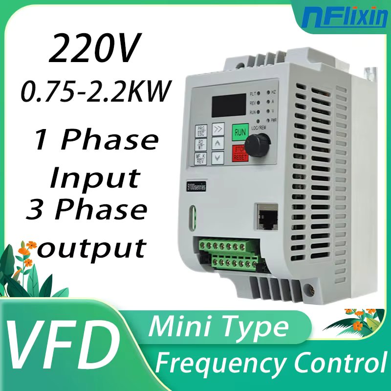 variable frequency converter 50Hz/60Hz motor inverter 9600D VFD 1.5-7.5kw single-phase 220v input three-phase 220 output
