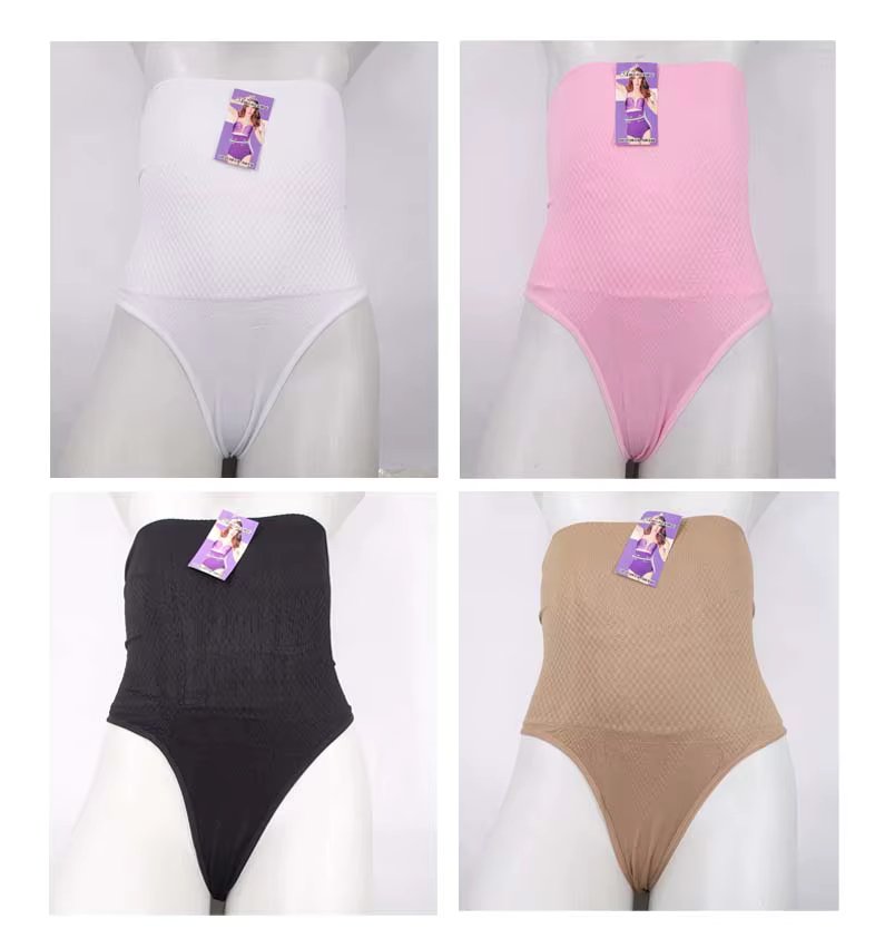 Calcinha Cinta Alta Compressão Lingerie Fio Dental Duplo Modeladora Zero Barriga