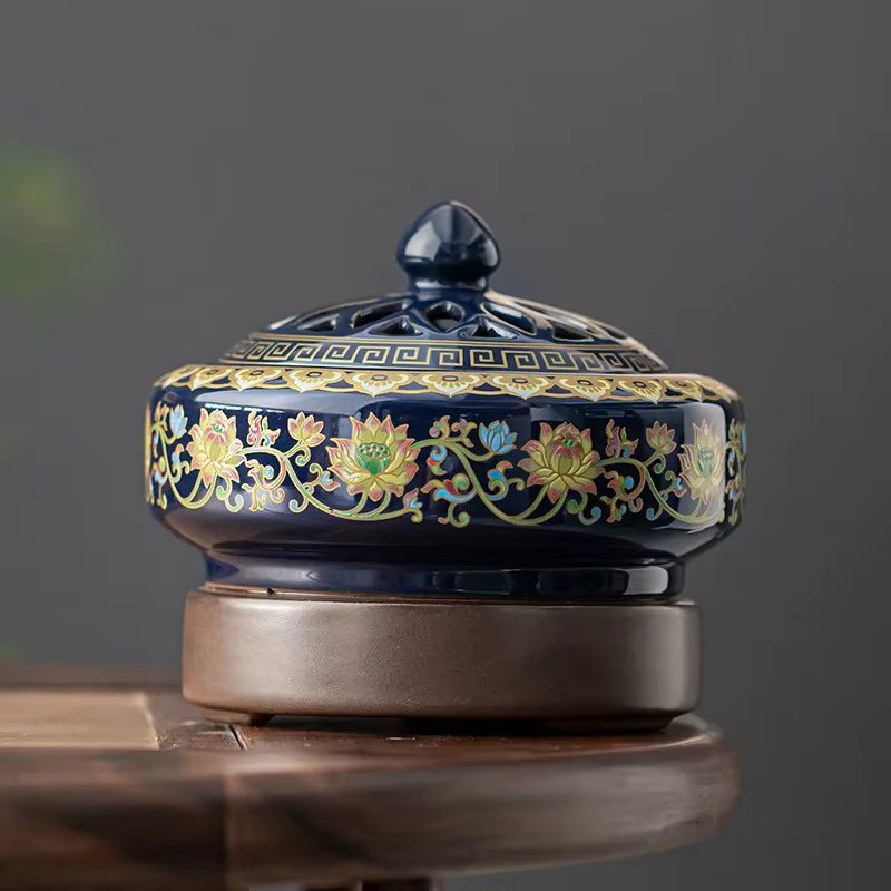 YXY Enamel Electric Incense Burner 220V Essential Oil Stove 0-320° Timed OUD Sandalwood Heating Incense Censer for Home Decor