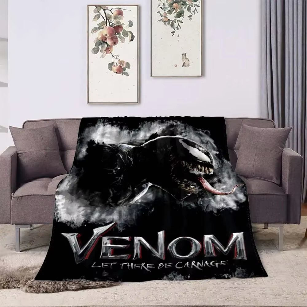 6 Size Venom Blankets Super Hero 3D Printing Bedroom Living Room Comfortable and Soft Picnic Blanket Gift To Marvel Fans