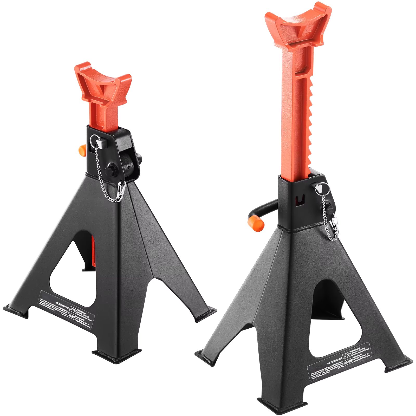 VEVOR 1 Pair Jack Stands, 3/6 Ton Capacity Car Jack Stands Double Locking, for lifting SUV, Pickup Truck, Car and UTV/ATV
