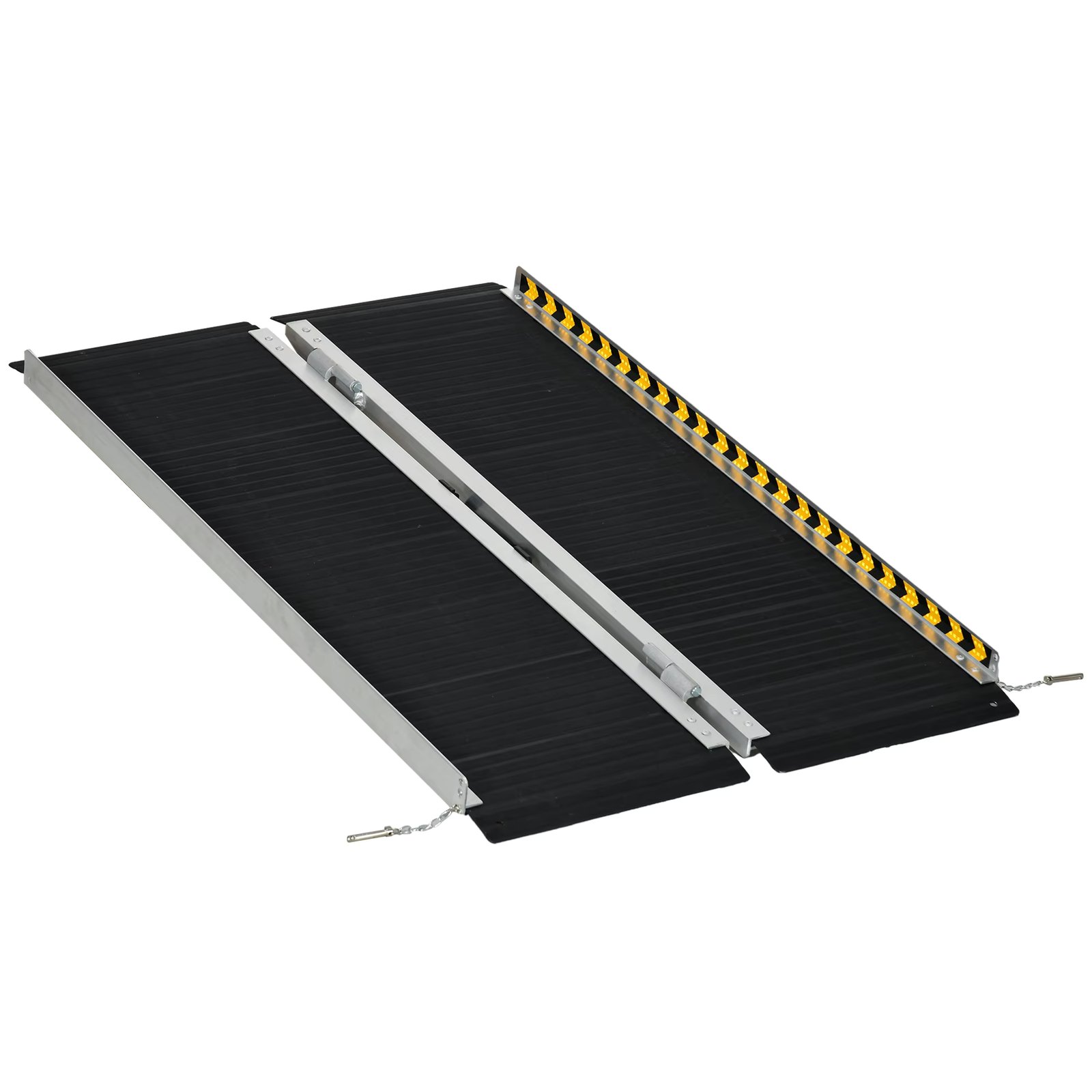 HOMCOM aluminum alloy folding wheelchair ramp 122 cm black