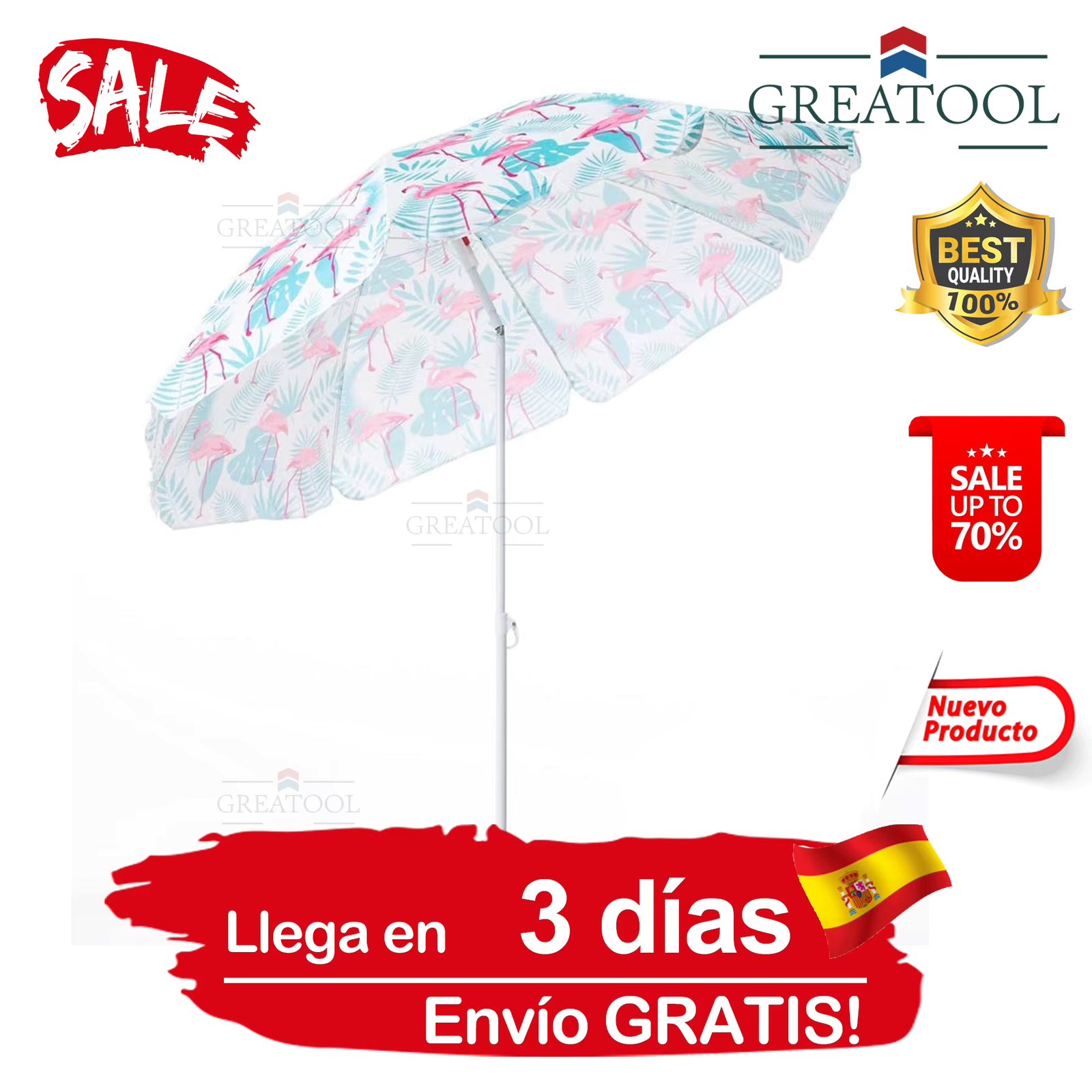 Windproof beach umbrella, garden furniture, large sun shade for Patio and terrace, parking, rain umbrella