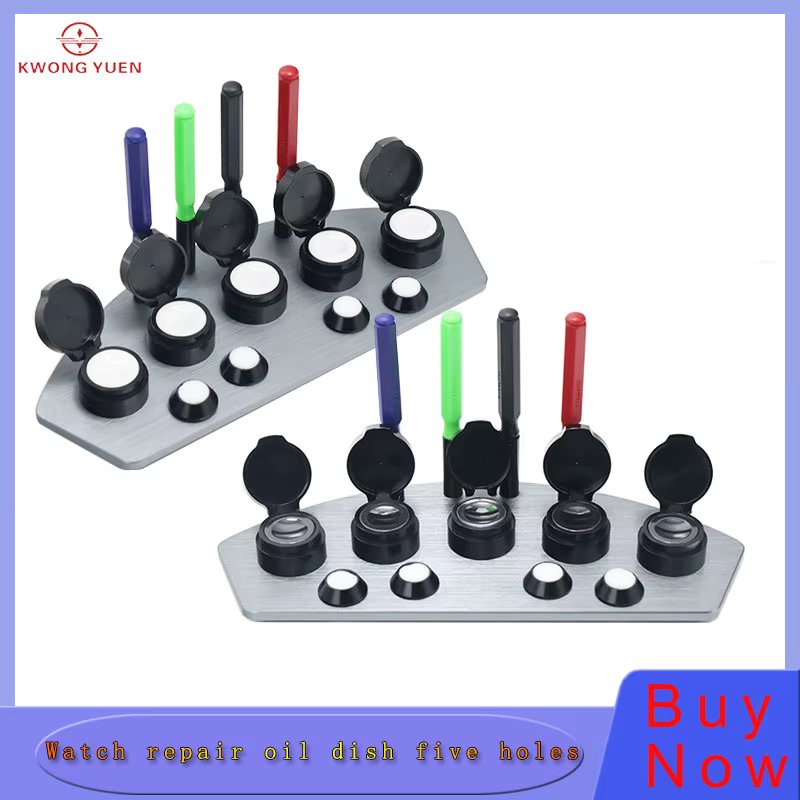 KWONG YUEN watch repair tool Oil dish Oil pick-up oil container Five-eye oil dish Watch movement maintenance oil filling tool