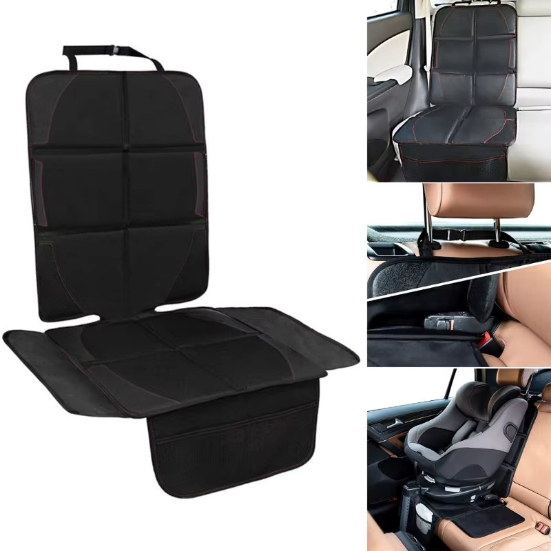 G99F Universal Car Seat Protective Cover with Storage Bag Children Safety Seat Anti-Slip Anti-Scratch Mat Pads for-Baby Kids