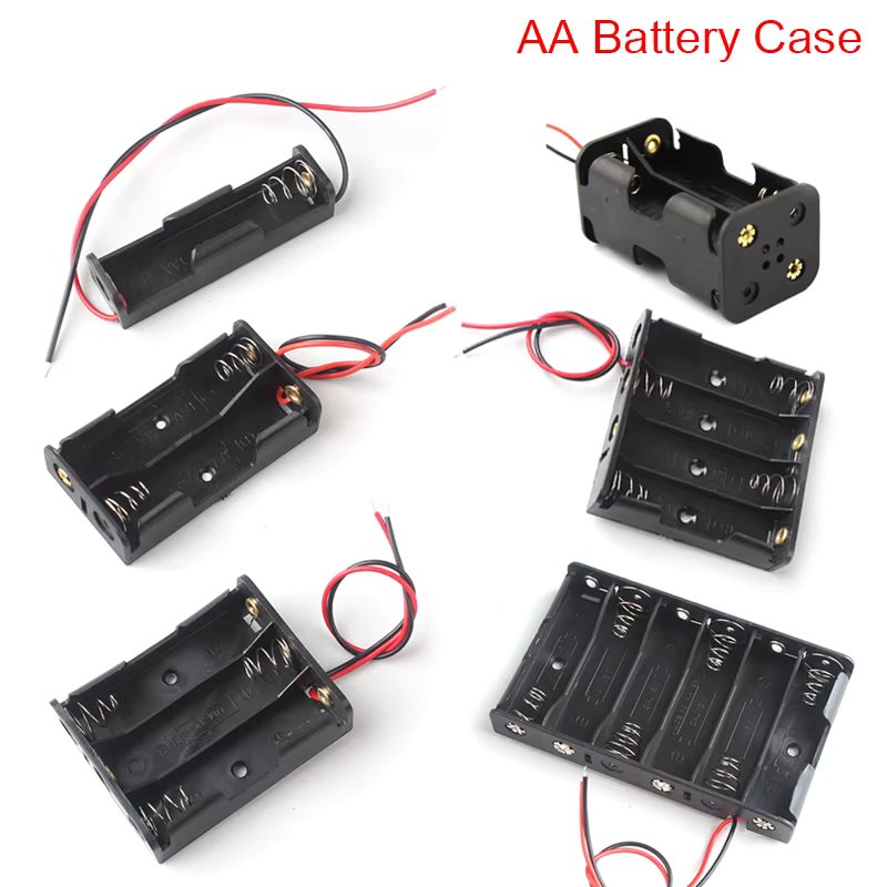 2021 New 1 2 3 4 8 Slots AA Battery Case Box AA LR6 HR6 Battery Holder Storage Case With Lead Wire Bateria Protection Container