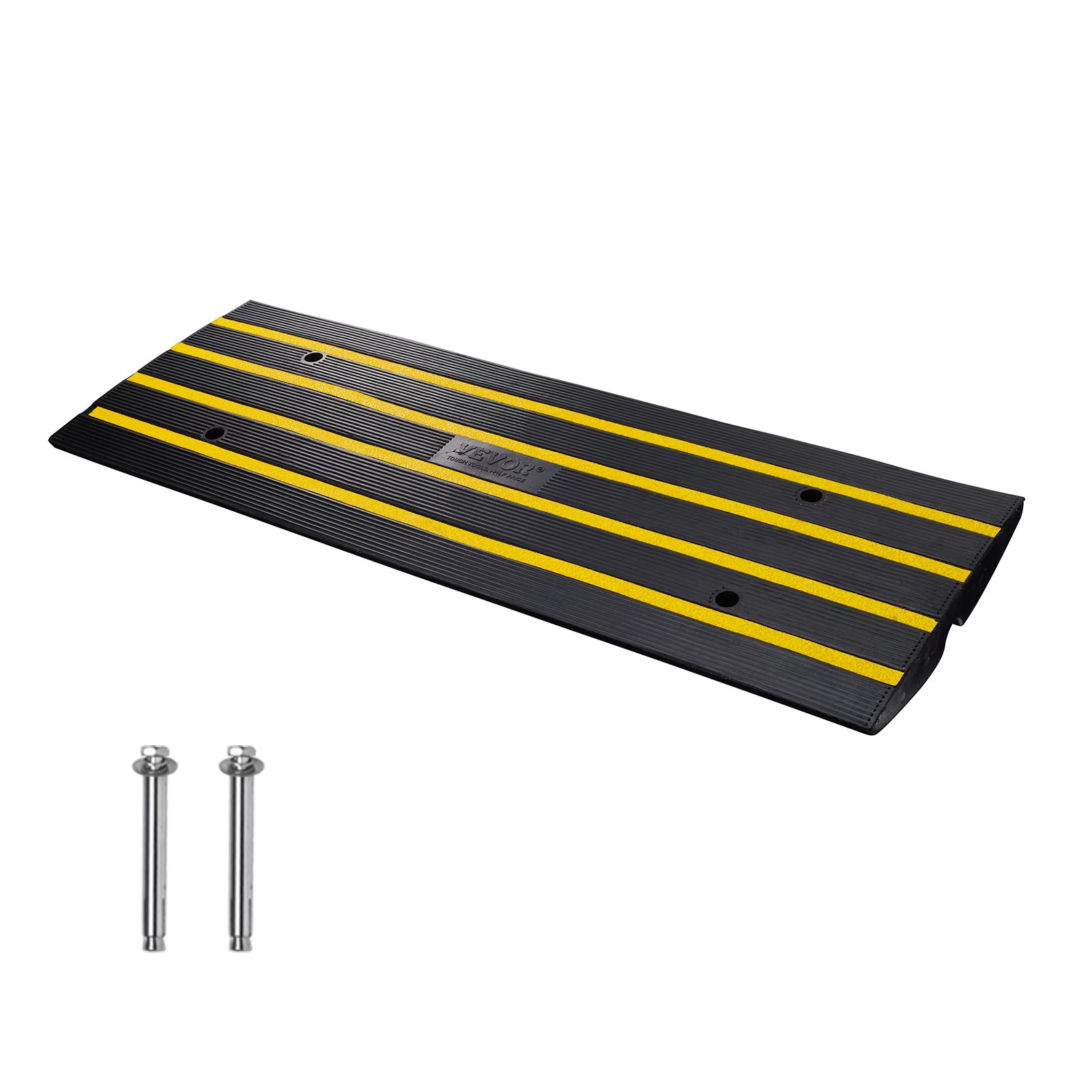 VEVOR  2.6" Rise, Heavy Duty 33069 lbs Weight Capacity Threshold Ramp, Curbside Bridge Ramps for Loading Dock Garage Sidewalk
