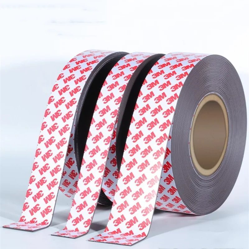 3M Magnetic Strong Adhesive Tape Double-Sided 10Mm/20Mm/30Mm/40Mm Self-adhesion Screen Window Curtain Soft Magnet Adhesive Tape