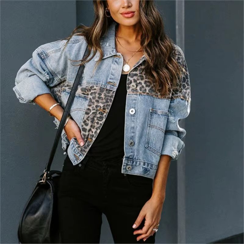 Women's Quality Denim Jackets Fashion Female Casual Long Sleeve Lapel Button Down Chest Pocket Slim Jean Jacket Fall Winter Coat
