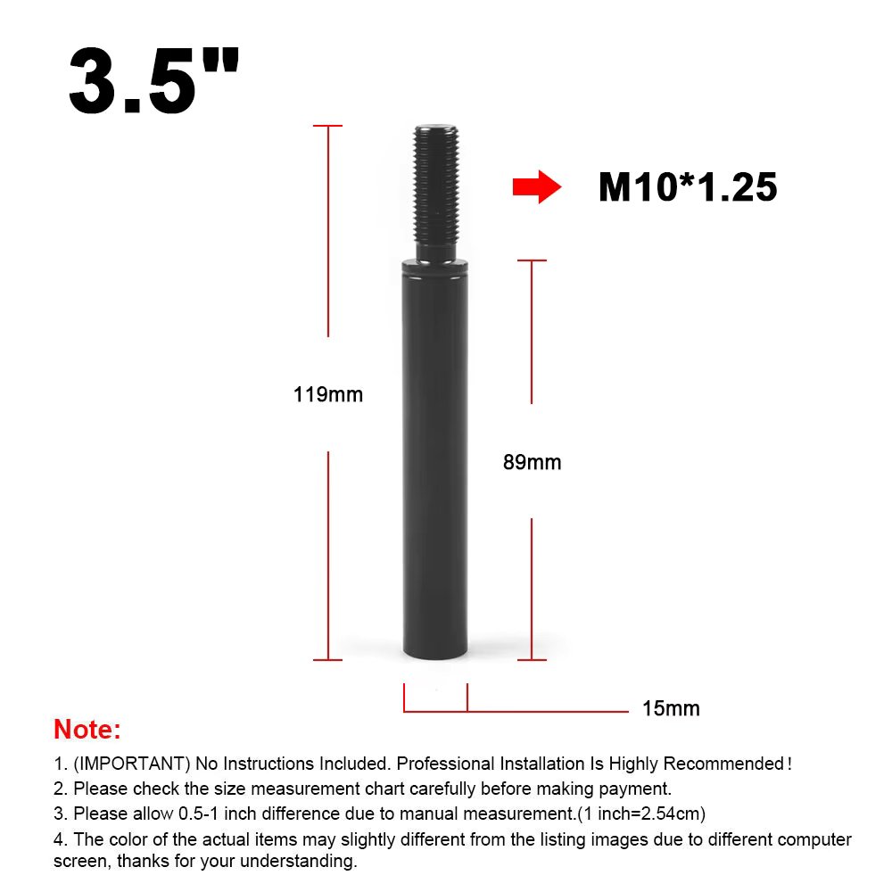3.5inch and M10X1.25