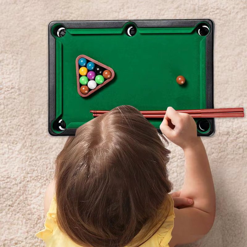 Educational Children's Billiard Toy Desktop Small Table Tabletop Billiard Toys Billiards Game Smallature Kids Pool Table
