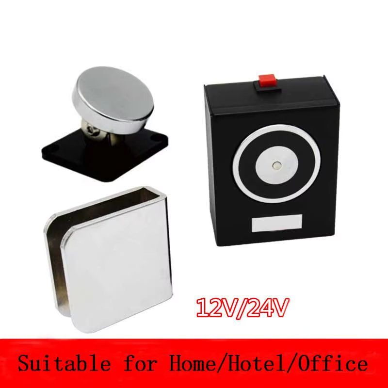 50KG Holding Force Electromagnetic Door Holder 12/24V Metal Fail-safe Magnetic Door Stopper For Fire/Smoke Protection Exit Door