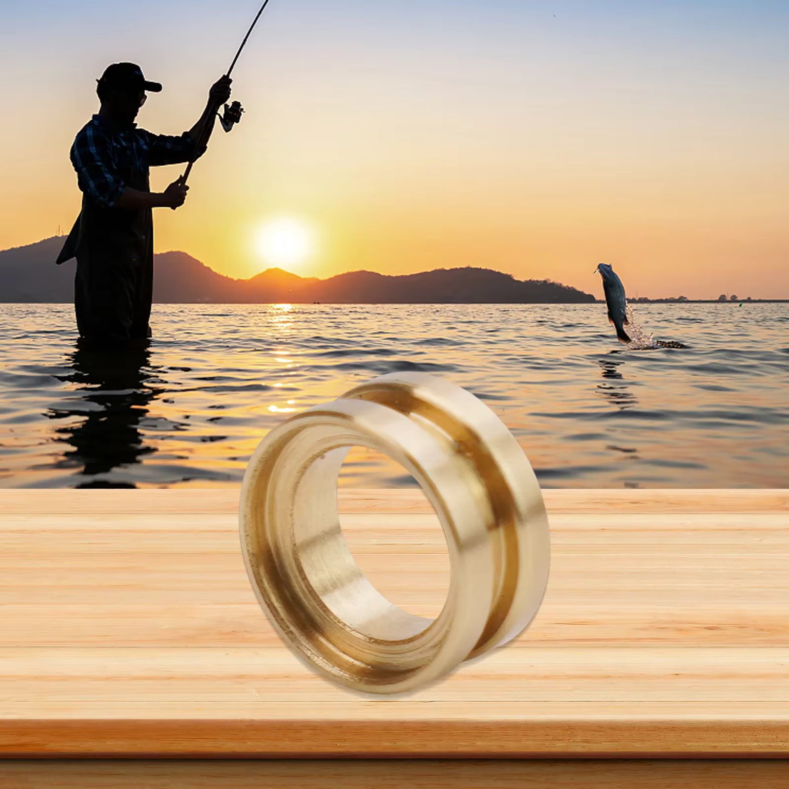 1 Pcs Brass Fishing Line Roller Wire Throwing Wheel Fishing Line Wheel Thread Passing Ring For Fishing Reel Repair Accessory