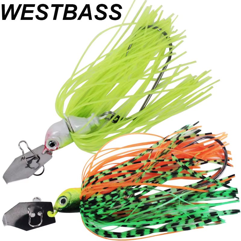 WESTBASS 5PCS Metal Jigs Spinnerbait 10g-14g Trolling Chatterbaits Wobblers Sinking Buzzbaits Jighead Fishing Lures Weedless